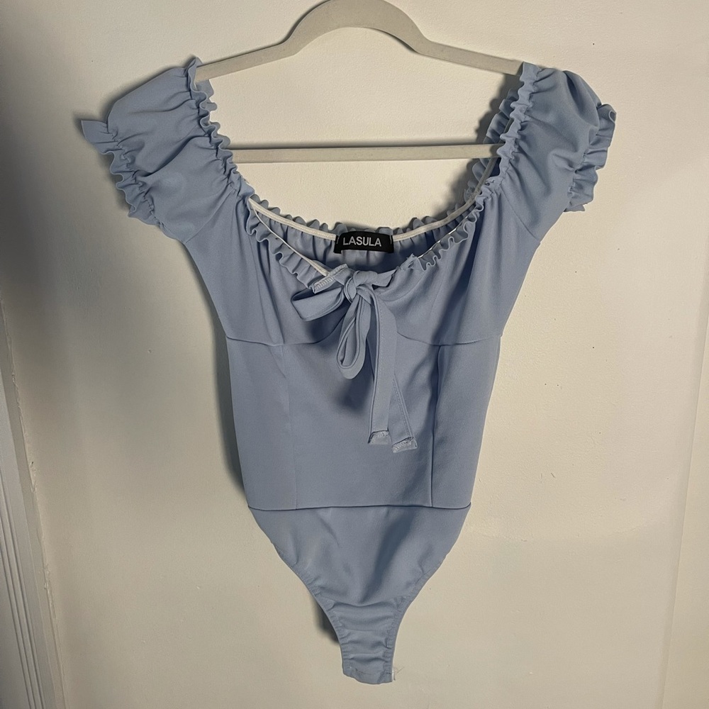 Blue bodysuit